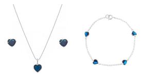 Kit Conjunto Brinco, Colar E Pulseira uis Prata 925 Kit95 Kit Conjunto Brinco, Colar E Pulseira uis Prata 925 Kit95