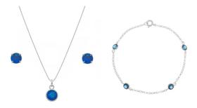 Kit Conjunto Brinco, Colar E Pulseira ul Prata 925 Kit95