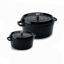 Kit Conjunto Caçarola Hercules Revestimento Ceramico Indução Preto 2,4L + 6,8L Kit Conjunto Caçarola Hercules Revestimento Ceramico Indução Preto 2,4L + 6,8L