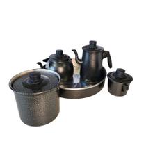 Kit/Conjunto Café 5 Peças Pintado Martinelli Alumínios Custo-Benefício