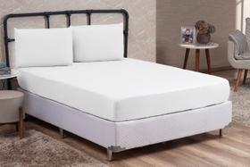 Kit Conjunto Cama Queen Algodão 200 Fios 3 Peças com Elástico e Fronhas