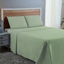 Kit Conjunto Cama Queen Algodão 300 Fios 4 Peças com Elástico e Fronhas