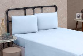 Kit Conjunto Cama Solteiro Algodão 200 Fios 3 Peças com Elástico e Fronha