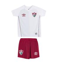 Kit Conjunto Camisa Short Infantil Fluminense 2021 II Branco