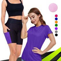 Kit Conjunto Camiseta Blusinha DRY + Short Leg Legging COM BOLSOS Corrida Academia Fitness 636