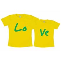 Kit Conjunto Camiseta Unissex Casal Love Amor Carnaval Folia Festa 100 Algodão Kit Conjunto Camiseta Unissex Casal Love Amor Carnaval Folia Festa 100 Algodão