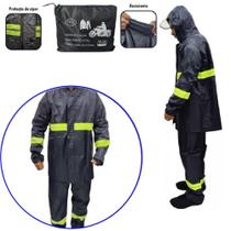 Kit Conjunto Capa de Chuva Para Motoboy Resistente C/ Capuz Motoqueiro