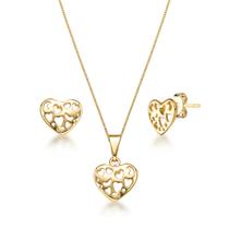 Kit Conjunto Colar Brinco Pingente Joias Folheada a Ouro 18k Kit Conjunto Colar Brinco Pingente Joias Folheada a Ouro 18k