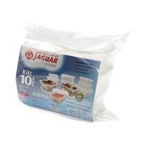 Kit Conjunto com 10 Peças Potes de Plástico com Tampa para Mantimentos Alimentos - 1593S Kit Conjunto com 10 Peças Potes de Plástico com Tampa para Mantimentos Alimentos - 1593S