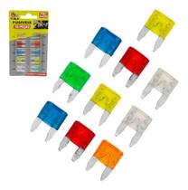 Kit Conjunto Com 10 Unidades Mini Fusíveis Automotivo FBG-3409 Kit Conjunto Com 10 Unidades Mini Fusíveis Automotivo FBG-3409