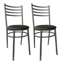 Kit Conjunto Com 2 Cadeiras Para Cozinha Mesa Jantar Bar Lanchonete Restaurante Estofado Preta Kit Conjunto Com 2 Cadeiras Para Cozinha Mesa Jantar Bar Lanchonete Restaurante Estofado Preta