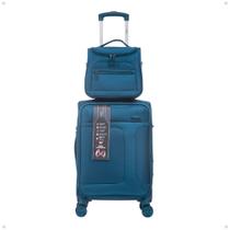Kit Conjunto Combo Viagem Mala Média Ultralight Frasqueira