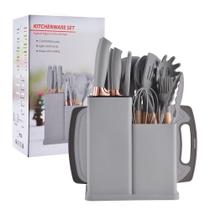 Kit Conjunto Completo 19 Peças Silicone Utensílios Cozinha
