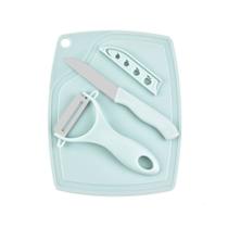 Kit Conjunto Culinário Tábua com Faca + Descascador