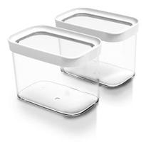 Kit Conjunto De 02 Potes Herméticos Mantimentos 1000ml