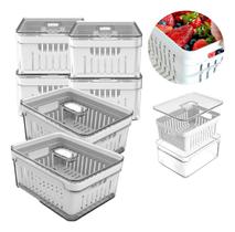 Kit Conjunto De 6 Potes Herméticos Mantimentos Frutas Legume - Paramount