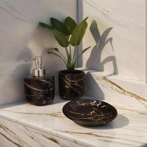Kit Conjunto de Banheiro e Lavabo 3 Peças em Cerâmica Luxo