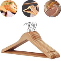 Kit Conjunto de Cabide de Madeira 30 Peças Elegância e Organização Kit Conjunto de Cabide de Madeira 30 Peças Elegância e Organização