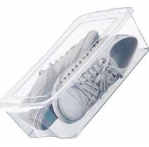 Kit Conjunto De Caixas Organizadoras Para Sapato Transparente Com Tampa 5 peças - vettra
