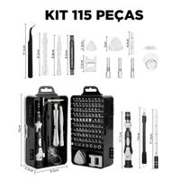 Kit Conjunto De Chaves 115 Em 1 Ferramenta Reparo Precisão