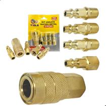 Kit conjunto de Engates Rápidos Pino 5 Peças Para Mangueiras Pressão
