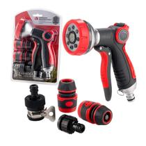 Kit Conjunto De Esguicho Emborrachado Gatilho Regulador de Vazão E Engate Rápido 8 Em 1 Branco 4 Peças Kit Conjunto De Esguicho Emborrachado Gatilho Regulador de Vazão E Engate Rápido 8 Em 1 Branco 4 Peças