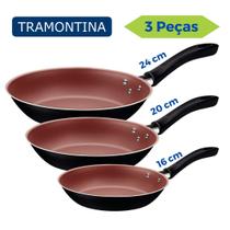 Kit Conjunto De Frigideiras Antiaderente 3 Peças Tramontina