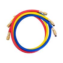 Kit Conjunto de Mangueira Manifold 1/4" 90cm 336 RYB - Friven Kit Conjunto de Mangueira Manifold 1/4" 90cm 336 RYB - Friven