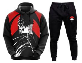 Kit Conjunto De Moletom Blusa E Calça Naruto Anime Escolha Personagem