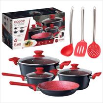 Kit conjunto de panelas colorstone com 7 peças Kit conjunto de panelas colorstone com 7 peças