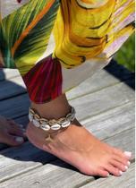 Kit conjunto de tornozeleiras Búzios verdadeiros a Ouro e Prata tendência Praia Verão Kit conjunto de tornozeleiras Búzios verdadeiros a Ouro e Prata tendência Praia Verão