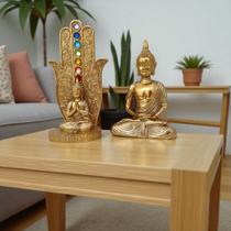 Kit Conjunto Decorativo Buda Hindu Tibetano Porta Incenso Incensário Decoração Sala Kit Conjunto Decorativo Buda Hindu Tibetano Porta Incenso Incensário Decoração Sala