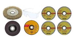 Kit Conjunto Disco De Corte Desbaste Lixa Escova Serralheria muito util -