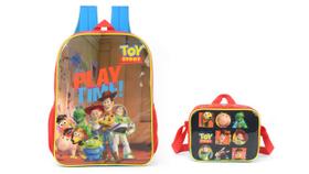 Kit Conjunto Escolar Toy Story Mochila Costas + Lancheira