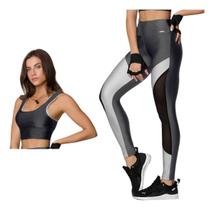 Kit Conjunto Fitness Top E Legging Selene Academia exercício funcional