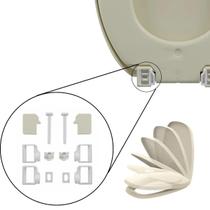 Kit Conjunto Fixação Para Assento Sanitário Almofadado Bege