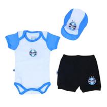 Kit Conjunto Grêmio Body Shorts e Boné Oficial