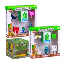 Kit Conjunto Ilha 64 Blocos Magnéticos e 6 Bonecos Minecraft Sortido Kit Conjunto Ilha 64 Blocos Magnéticos e 6 Bonecos Minecraft Sortido