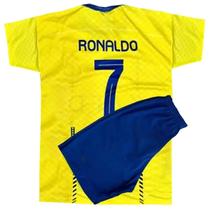 Kit Conjunto Infantil de Futebol Camisa e Shorts com Escudo Bordado R0n4ld0