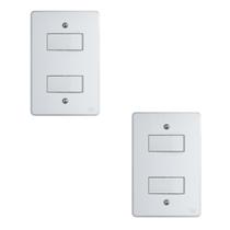Kit Conjunto Interruptor 4x2 2 Teclas Paralelo 10A 250V