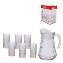 Kit Conjunto Jarra 1L com Copos 250ml Athena Vidro Hauskraft