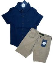 kit conjunto jeans infantil meninos camisa jeans bermuda jeans masculino tam de 4 a 16 anos