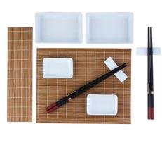 Kit Conjunto Jogo 10 Peças Para Sushi Bambu Comida Japonesa Kyoto Lyor