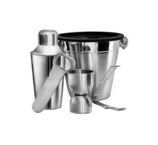 Kit Conjunto Jogo Bar 5 Peças Coqueteleira Aço Inox Presente