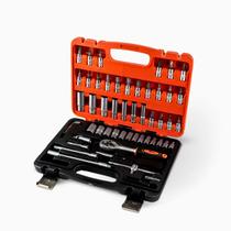 Kit Conjunto Jogo Chaves Catracada Reversível Soquetes com 53 Peças - 21 Bits Variados