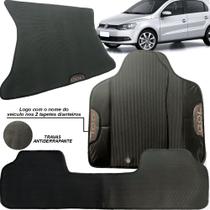 Kit conjunto jogo completo tapete automotivo 3 peças porta mala carro volkswagen gol g6 2013 a 2018 todos emborrachado p