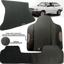 Kit conjunto jogo completo tapete automotivo 3 peças porta mala carro volkswagen gol quadrado 81 a 9