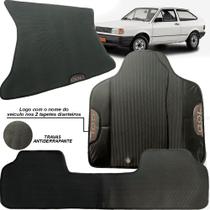 Kit conjunto jogo completo tapete automotivo 3 peças porta mala carro volkswagen gol quadrado 81 a 94 todos emborrachado