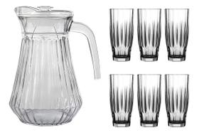 Kit Conjunto JogoJarra Premium + 6 Copos Vidro Pasabache