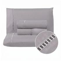 Kit Conjunto Lençol 400 Fios King Size Ponto Palito 4 Peças Jogo Cama Box com Elástico Grosso Kit Conjunto Lençol 400 Fios King Size Ponto Palito 4 Peças Jogo Cama Box com Elástico Grosso